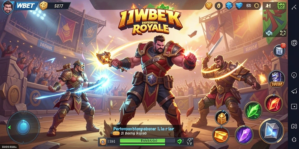 Tampilan menegangkan gameplay Battle Royale di 11WBET.