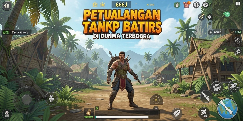 Screenshot gameplay 666J menampilkan dunia terbuka yang indah dan mendetail.