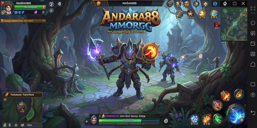 Gameplay seru dalam dunia MMORPG yang luas dan mendalam.