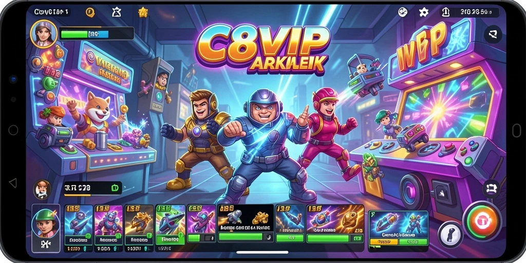 Screenshot utama C8VIP menampilkan gameplay seru dan dinamis.
