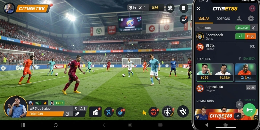 Tampilan menarik dan fungsionalitas aplikasi Sportsbook CITIBET88.