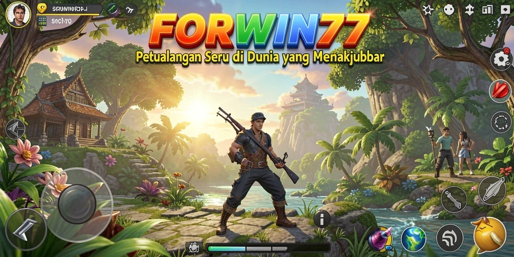 Tampilan gameplay FORWIN77 yang menakjubkan dan mendebarkan.