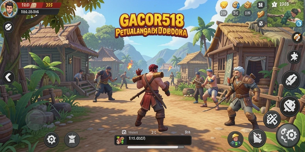 Tampilan menarik dari gameplay GACOR518 di dunia terbuka.