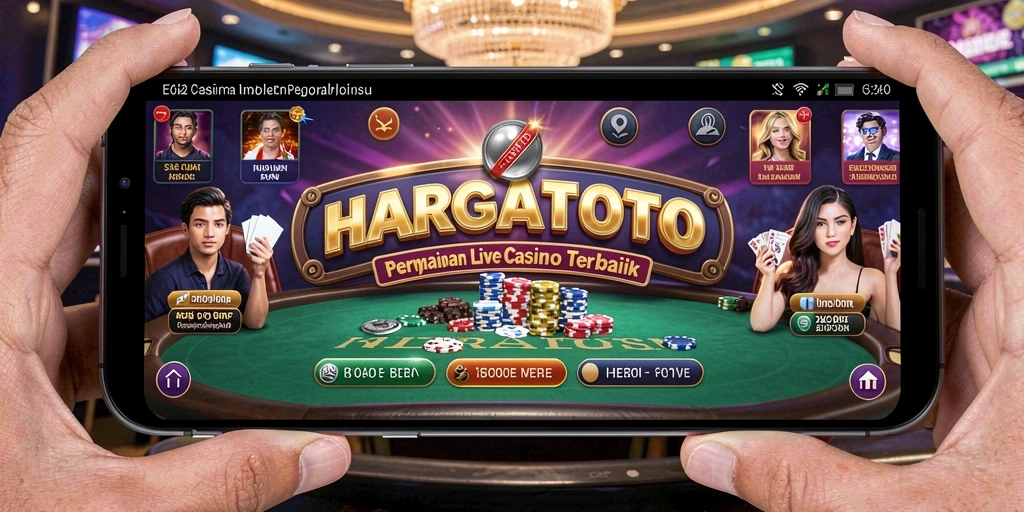 Gameplay HARGATOTO dengan dealer langsung yang interaktif dan menarik.