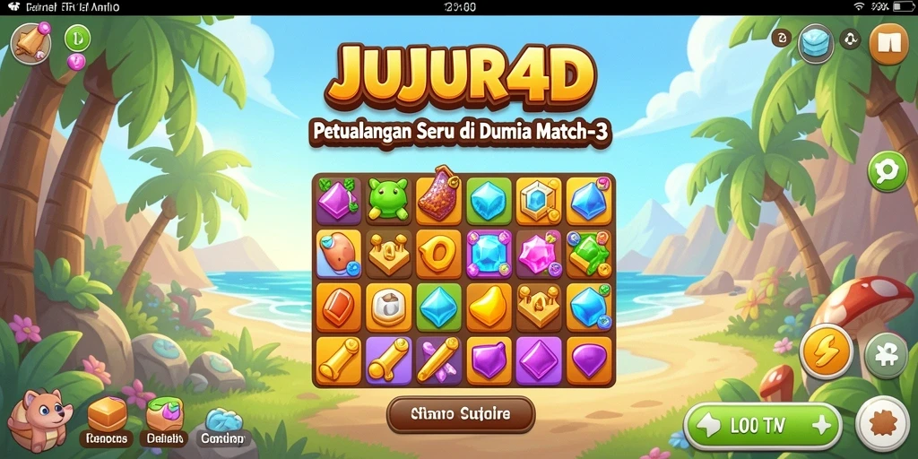 Tampilan gameplay JUJUR4D yang menyenangkan dan penuh warna.