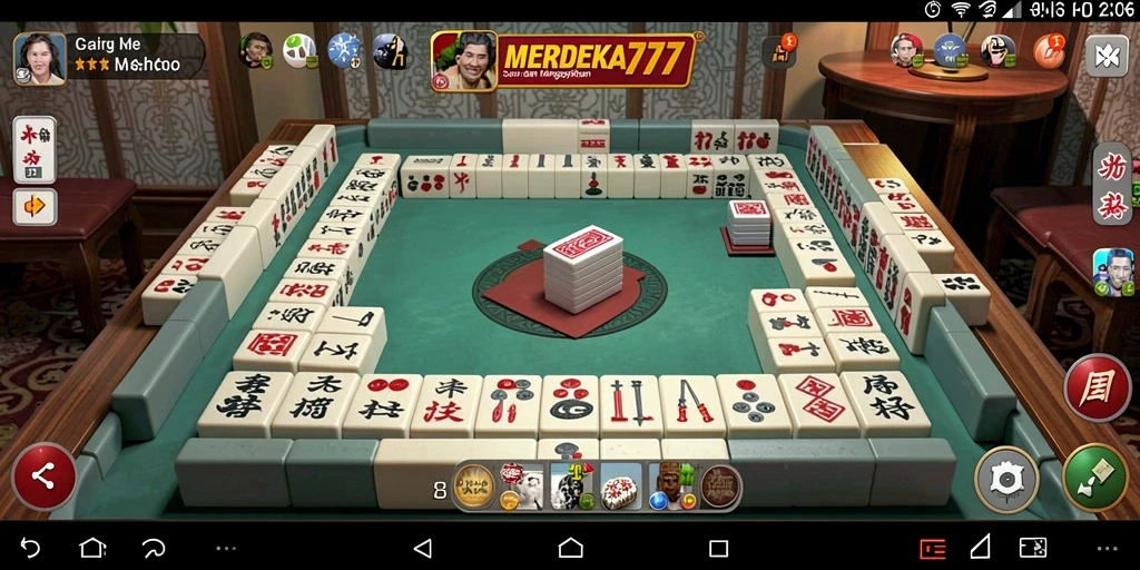 Tampilan gameplay MERDEKA777 yang seru dan mendebarkan dalam permainan Mahjong.