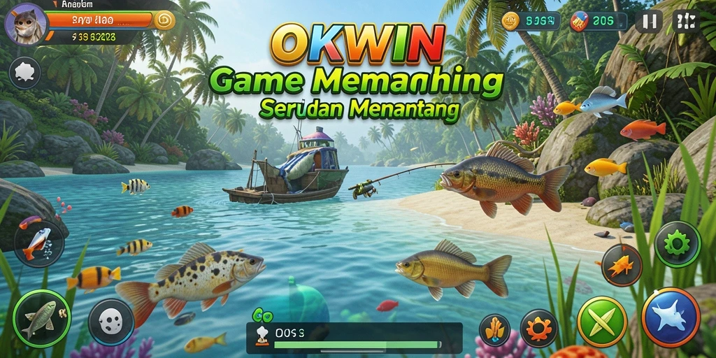 Tampilan seru gameplay Fishing di OKWIN.