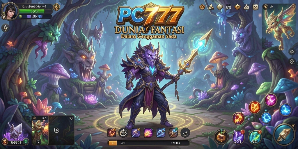 Screenshot utama PC777 menampilkan pertarungan epik dalam gameplay MMORPG.