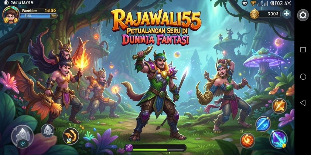Tangkapan layar gameplay RAJAWALI55 yang menunjukkan kekayaan petualangan.