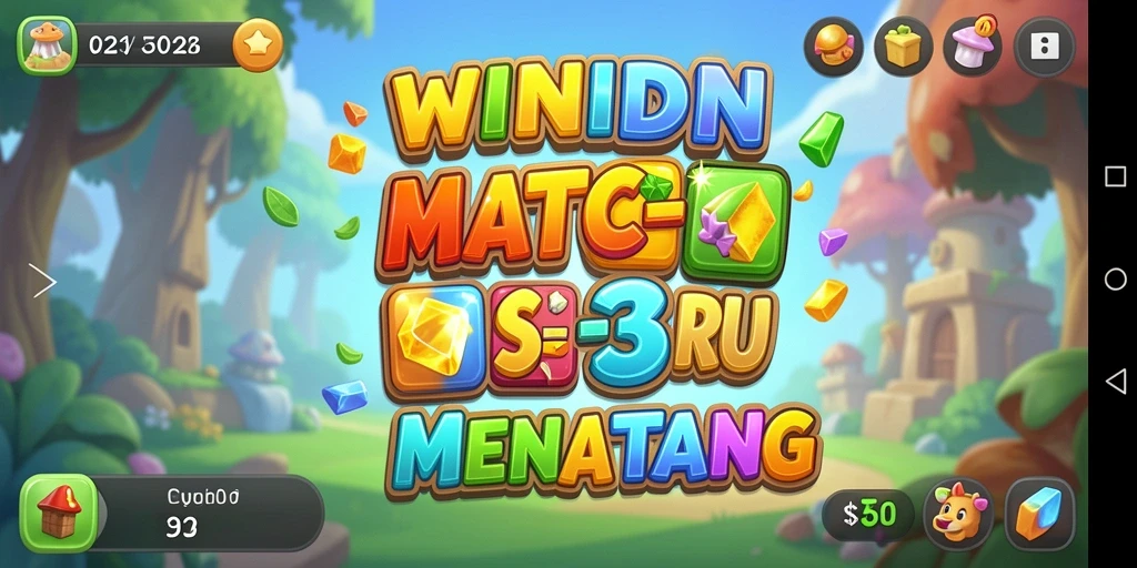 Tampilan gameplay WINIDN dengan elemen Match-3 yang menarik.